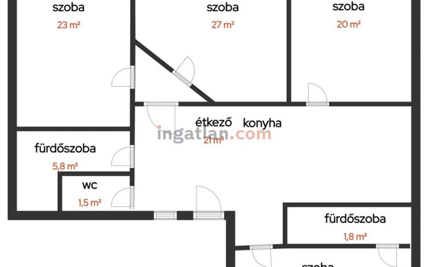 7.District, Between Oktogon & Opera, 4 rooms apartment with 2 Bathrooms